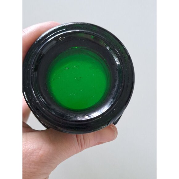 Anchor Hocking Georgian Forest Green Glass Goblet 4.5" Vintage Drinking Glass - Picture 4 of 7